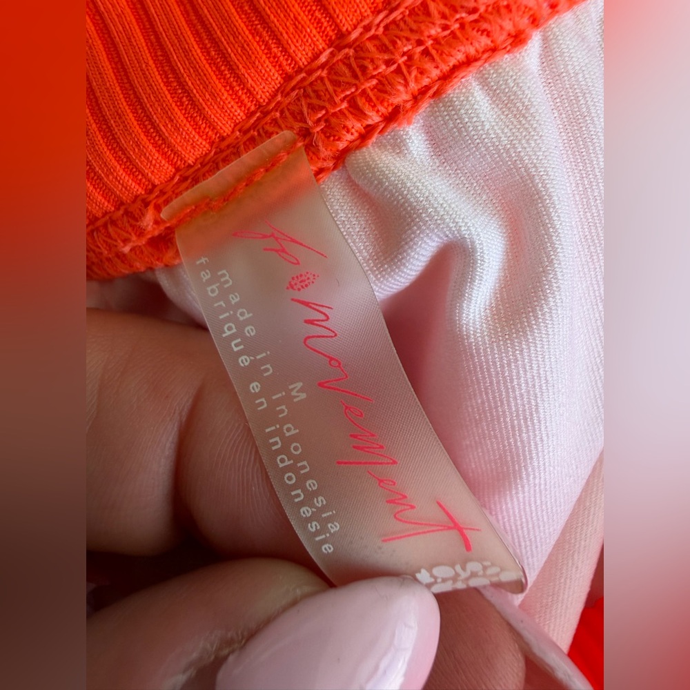 Free People Movement Game Time Running Shorts Neon Coral Womens Medium - Picture 7 of 7
